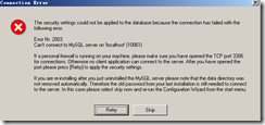 MySQL连接本地服务器错误解决方法