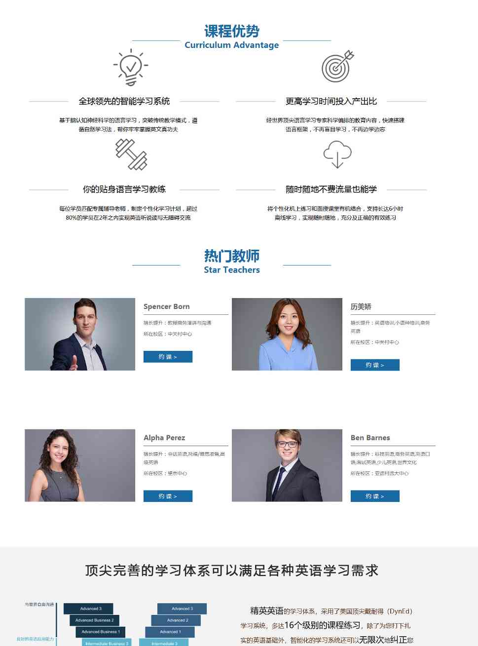 英语培训网站设计案例分享，小而精定位提升用户体验