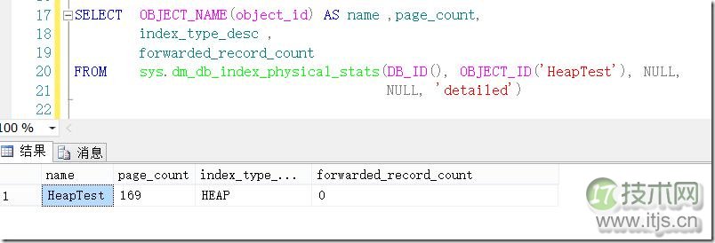 SQL Server堆表Forwarded Record对IO性能的影响及解决办法