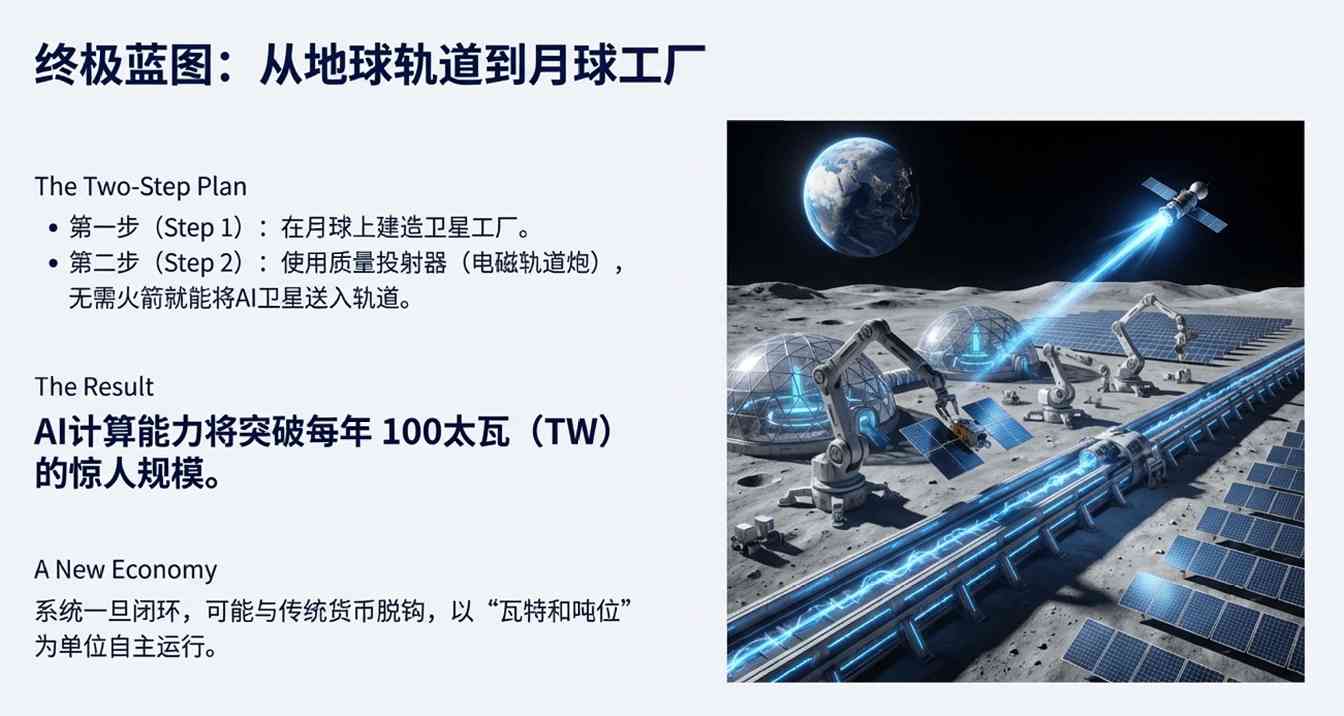 太空算力革命：月球电磁炮推动AI文明跃迁