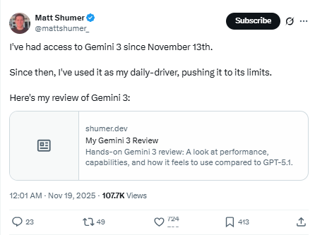谷歌Gemini 3捅破AI边界:生成式界面引颠覆性变革 谷歌Gemini 3捅破AI边界:生成式界面引颠覆性变革