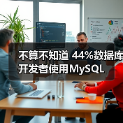 不算不知道 44%数据库开发者使用MySQL 不算不知道 44%数据库开发者使用MySQL