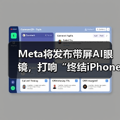 Meta将发布带屏AI眼镜,打响“终结iPhone”第一 Meta将发布带屏AI眼镜,打响“终结iPhone”第一