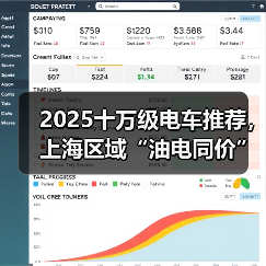 2025十万级电车推荐,上海区域“油电同价”落地指南 2025十万级电车推荐,上海区域“油电同价”落地指南
