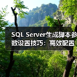 SQL Server脚本生成参数配置技巧全解析 SQL Server脚本生成参数配置技巧全解析