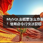 MySQL表概要怎么查看？使用命令行快速获取信息