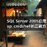 SQL Server 2005启用xp_cmdshell的正确方法