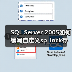 SQL Server 2005如何编写自定义sp_lock存储过程？