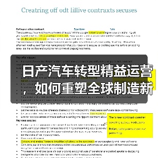 日产汽车转型精益运营，如何重塑全球制造新体系？