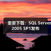 重要下载:SQL Server 2005 SP1发布 重要下载:SQL Server 2005 SP1发布
