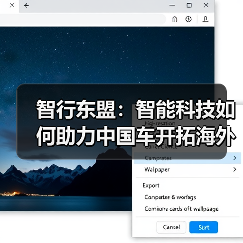 智行东盟:智能科技如何助力中国车开拓海外市场新篇章 智行东盟:智能科技如何助力中国车开拓海外市场新篇章