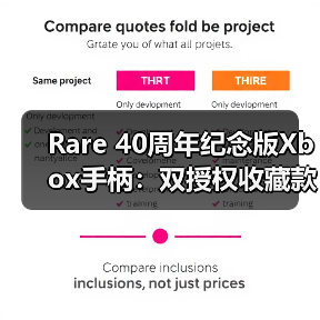 Rare 40周年纪念版Xbox手柄:双授权收藏款如何颠覆游戏体验? Rare 40周年纪念版Xbox手柄:双授权收藏款如何颠覆游戏体验?