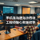 手机落海遭海浪吞噬，工程师暖心救援故事