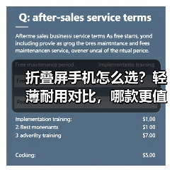 折叠屏手机怎么选？轻薄耐用对比，哪款更值得买？