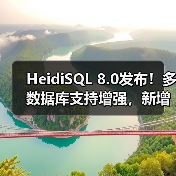 HeidiSQL 8.0发布!多数据库支持增强,新增23种语言及修复关键BUG HeidiSQL 8.0发布!多数据库支持增强,新增23种语言及修复关键BUG