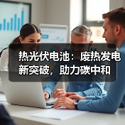 热光伏电池：废热发电新突破，助力碳中和